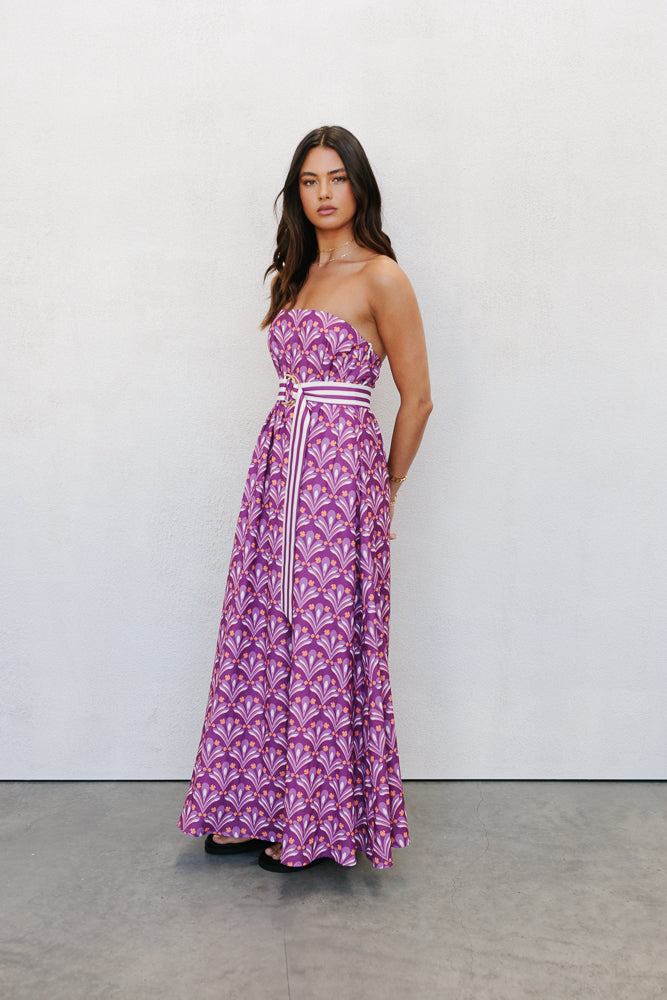 Renoir Dress Bloom Plum Print