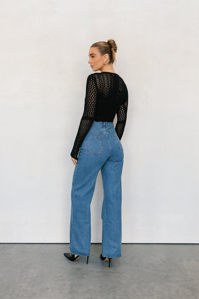 Rise Long Sleeve Top Black