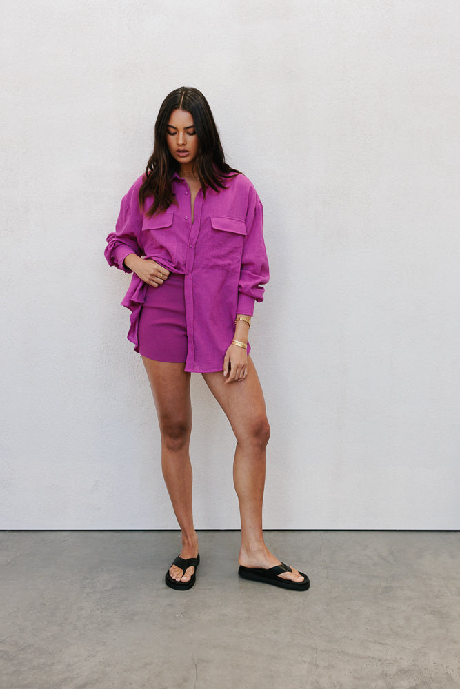 Tutti Knit Shorts Magenta