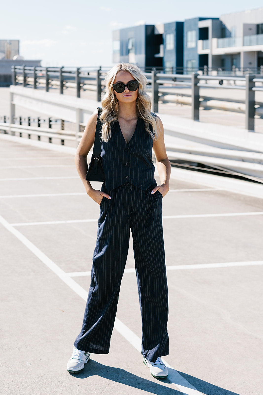 Braydon Set - Navy Pinstripe