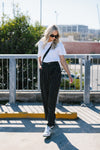 Planca Pant - Black/White Stripe