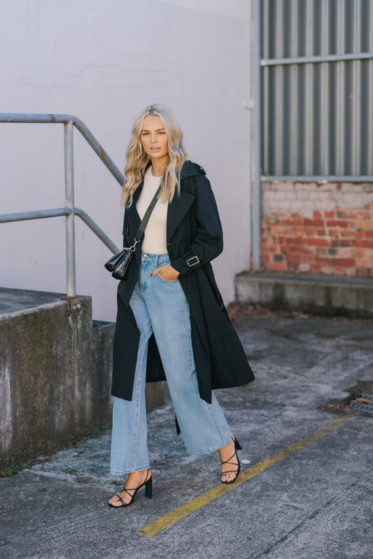 Oaklie Trench Coat - Black