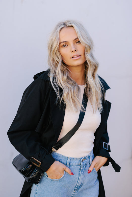 Oaklie Trench Coat - Black