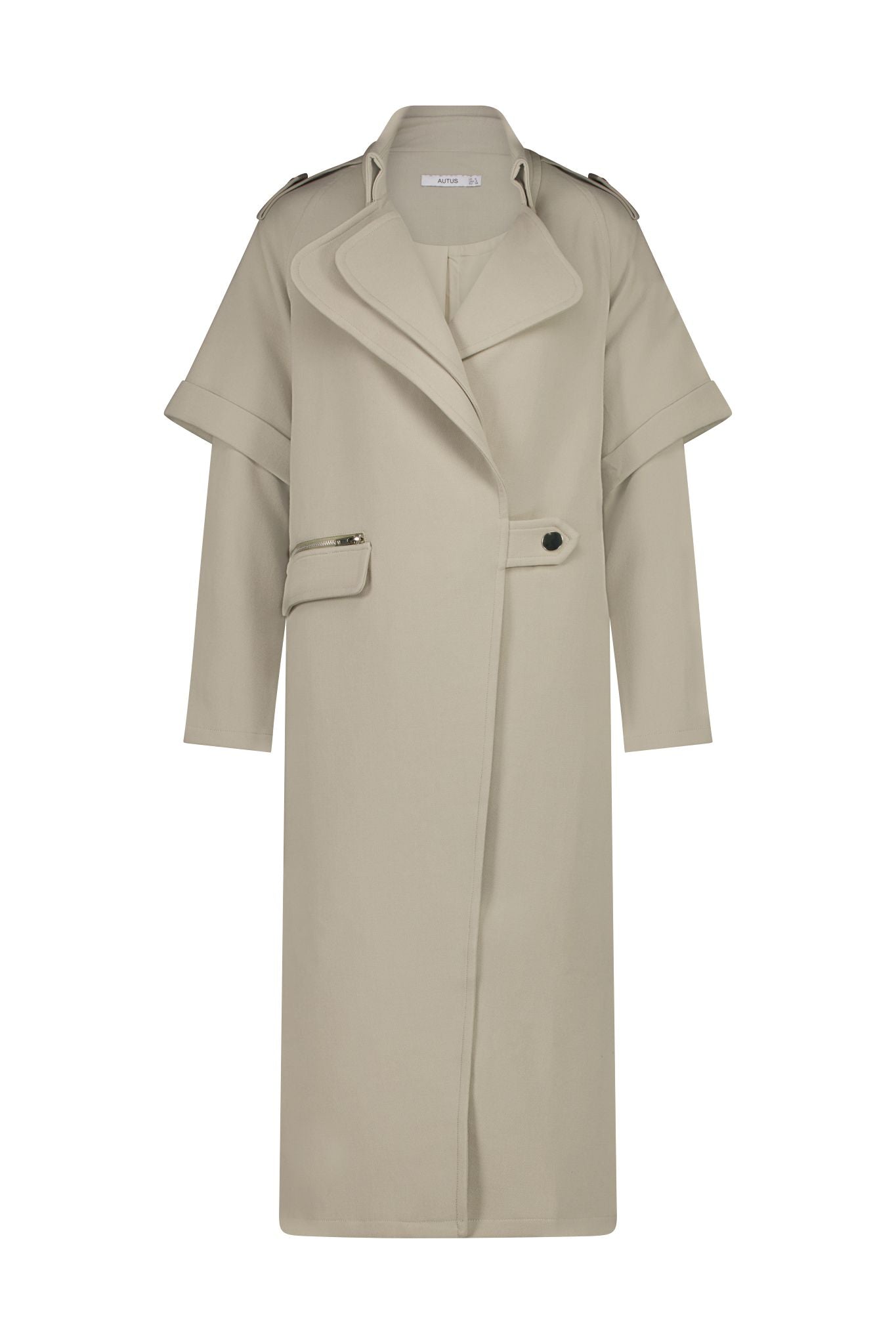Sarah Trench Coat Stone Grey