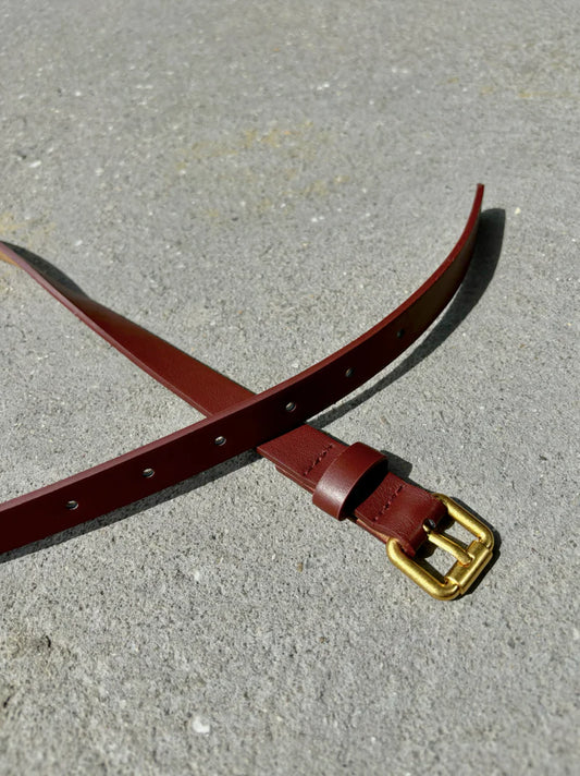 Mara Skinny Belt - Brown