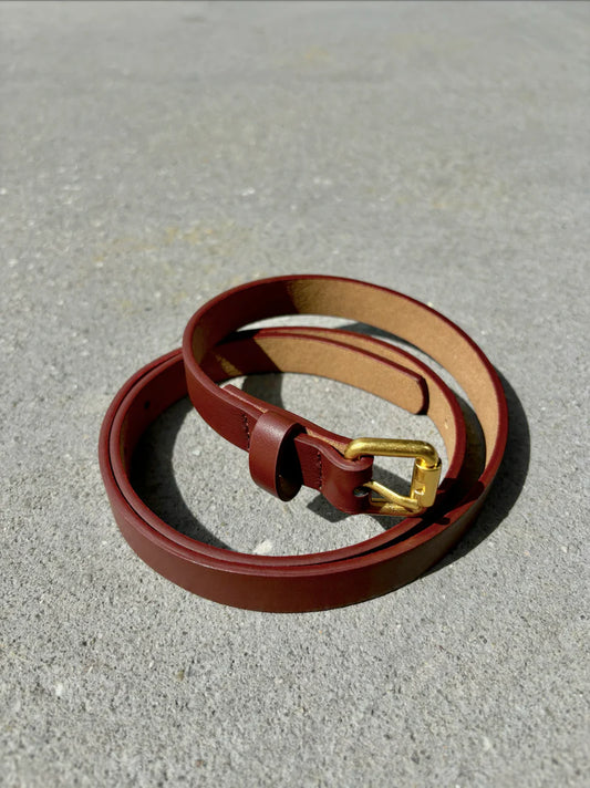 Mara Skinny Belt - Brown