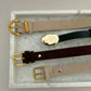 Kayla Pebble Stud Belt - Black / Gold