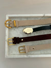 Kayla Pebble Stud Belt - Black / Gold