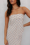 Tulsi Skirt - Beige/Sky Check