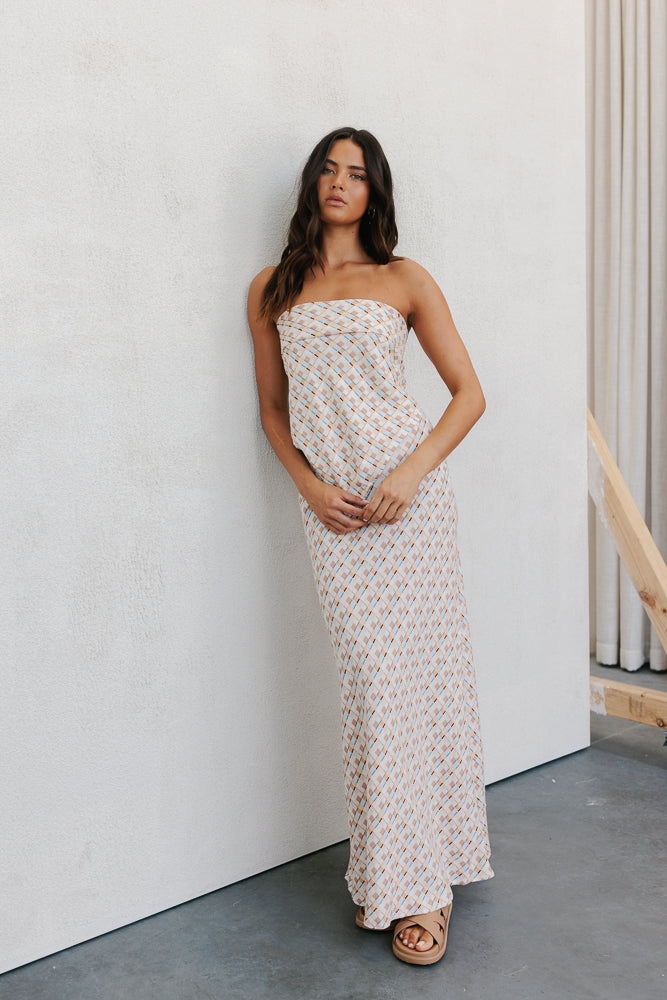 Tulsi Skirt Beige Check
