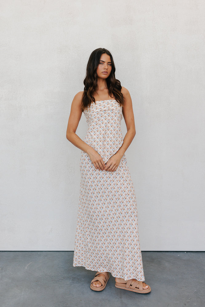 Tulsi Skirt Beige Check