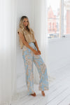 Unika Pants - Sky/Tan Paisley