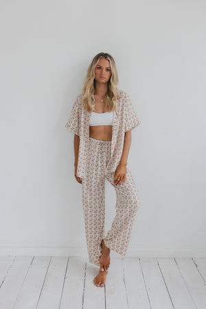 Rylie Set - Beige/Sky Check