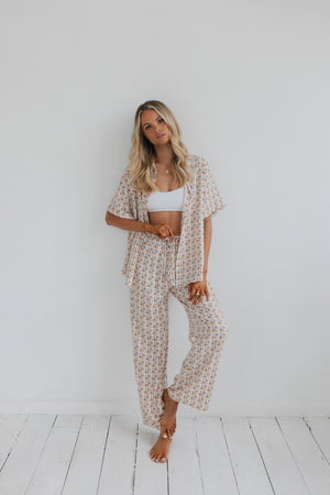 Rylie Set - Beige/Sky Check