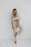 Rylie Set - Beige/Sky Check