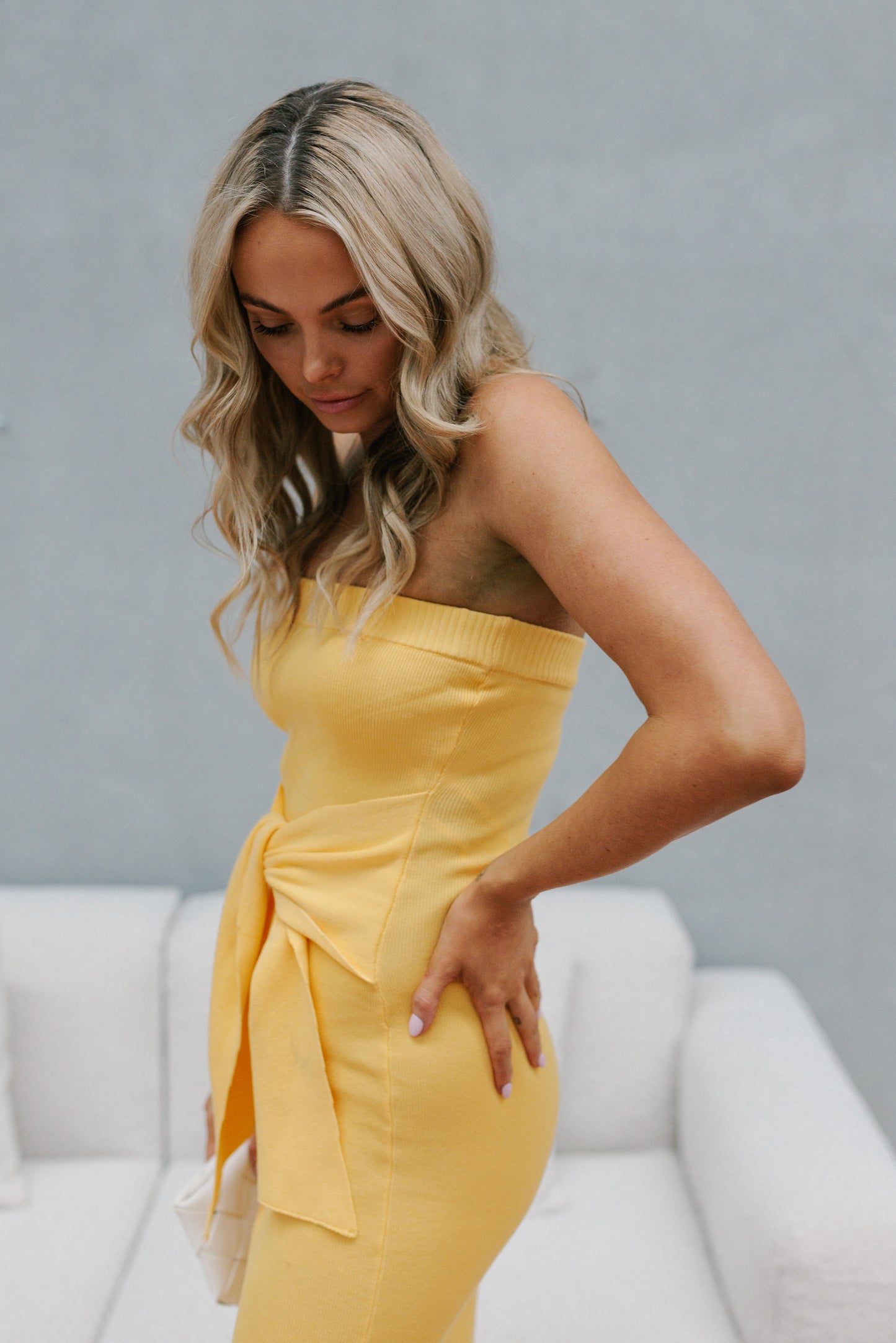 Amber Dress - Butter Yellow