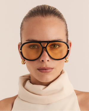 Harley Sunglasses Black Yellow