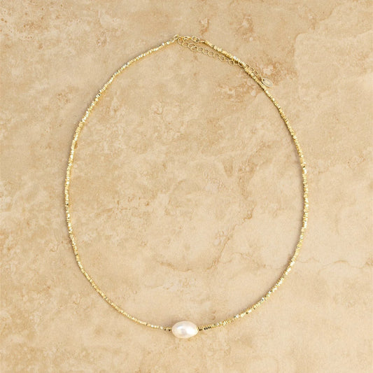 Tahiti Necklace - Gold/ Freshwater Pearl