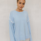 Teddy Jumper -Baby Blue/White