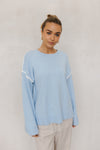 Teddy Jumper -Baby Blue/White