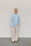 Teddy Jumper -Baby Blue/White