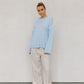 Teddy Jumper -Baby Blue/White