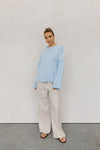 Teddy Jumper -Baby Blue/White