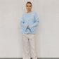 Teddy Jumper -Baby Blue/White