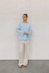 Teddy Jumper -Baby Blue/White