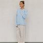 Teddy Jumper -Baby Blue/White