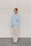 Teddy Jumper -Baby Blue/White