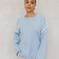Teddy Jumper -Baby Blue/White