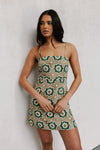 Tiana Dress - Khaki Tile