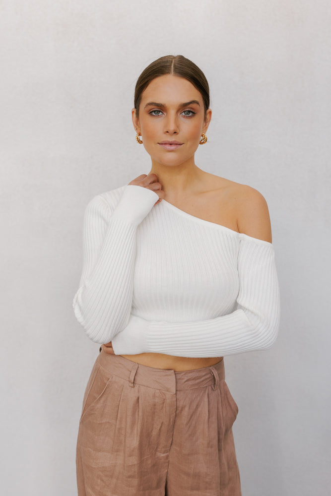 Trina Off-the-shoulder Top White