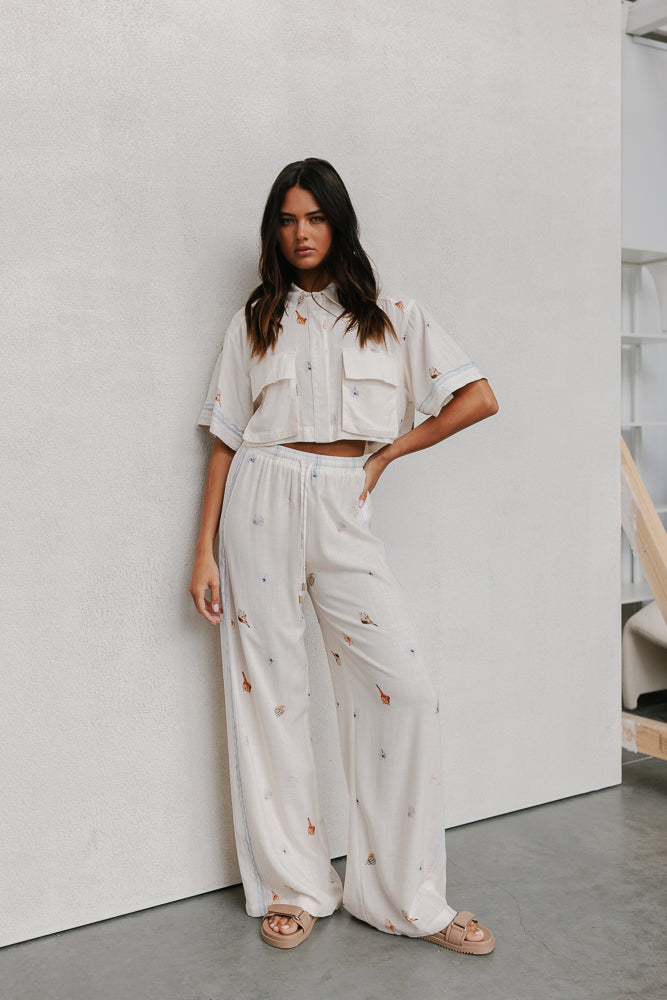 Citta Pants Seashell Print