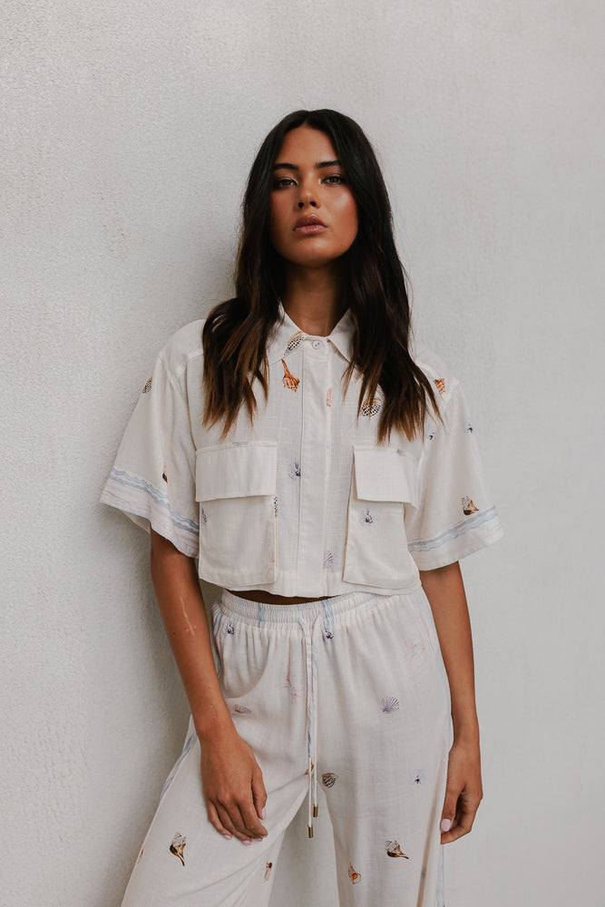 Citta Pants Seashell Print