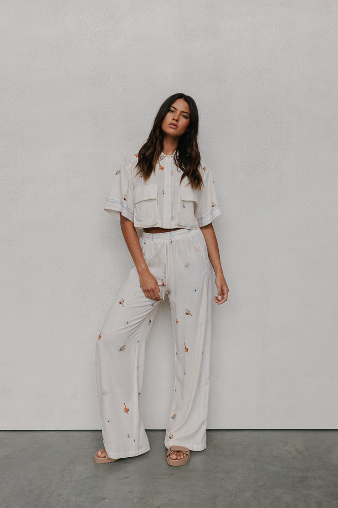 Citta Pants Seashell Print
