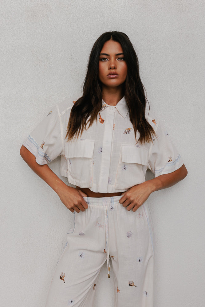 Citta Pants Seashell Print