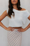 Tulsi Skirt - Beige/Sky Check