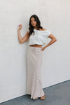 Tulsi Skirt - Beige/Sky Check