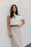 Tulsi Skirt - Beige/Sky Check