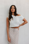 Tulsi Skirt - Beige/Sky Check