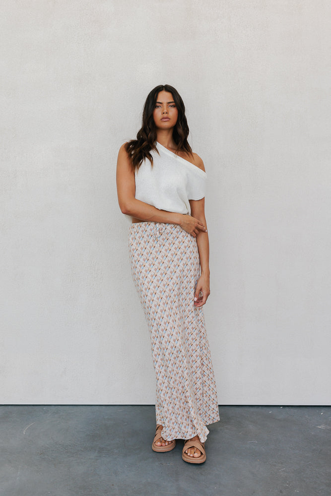 Tulsi Skirt Beige Check
