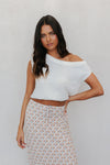 Tulsi Skirt - Beige/Sky Check