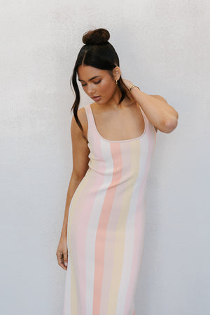 Turin Dress  - Sorbet Stripe