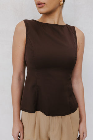 Udita Top - Brown