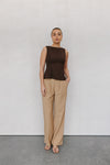 Udita Top - Brown