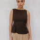 Udita Top - Brown