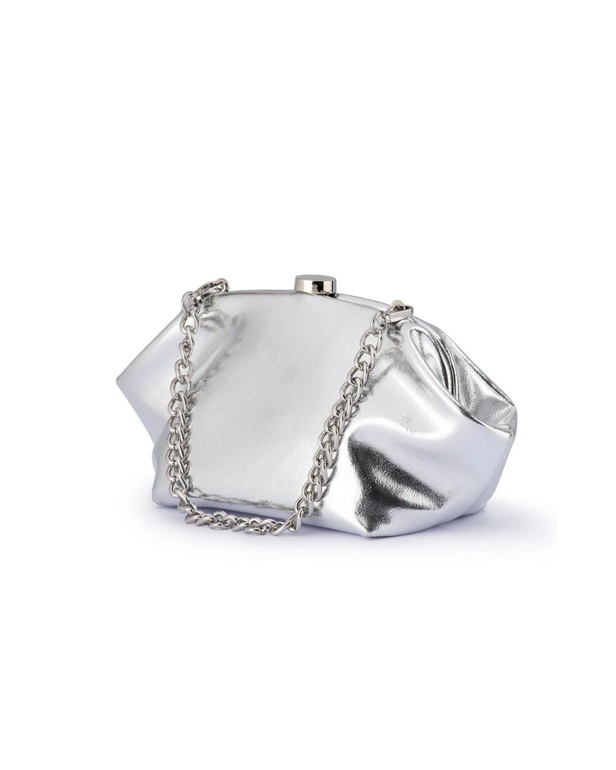 Tally Clutch Metallic Silver