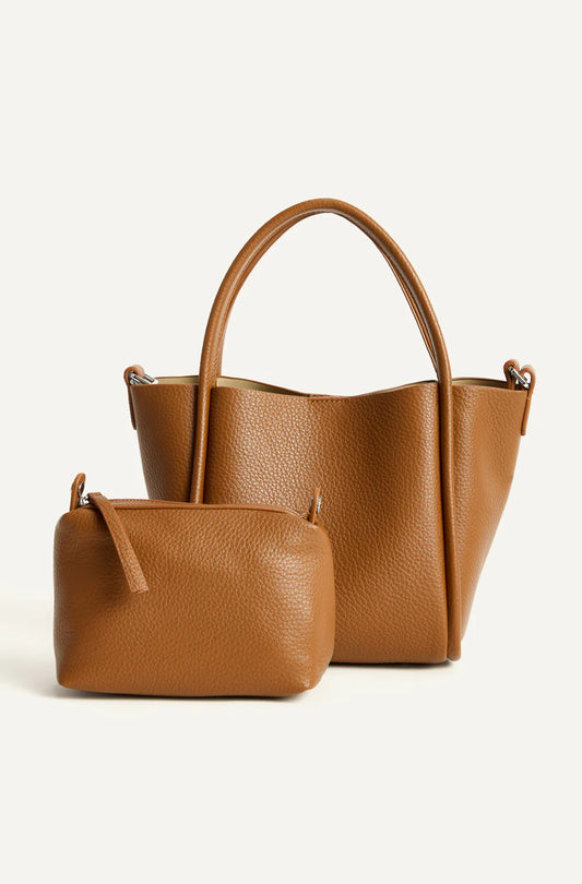 Naomi Handle Bag - Caramel Tan